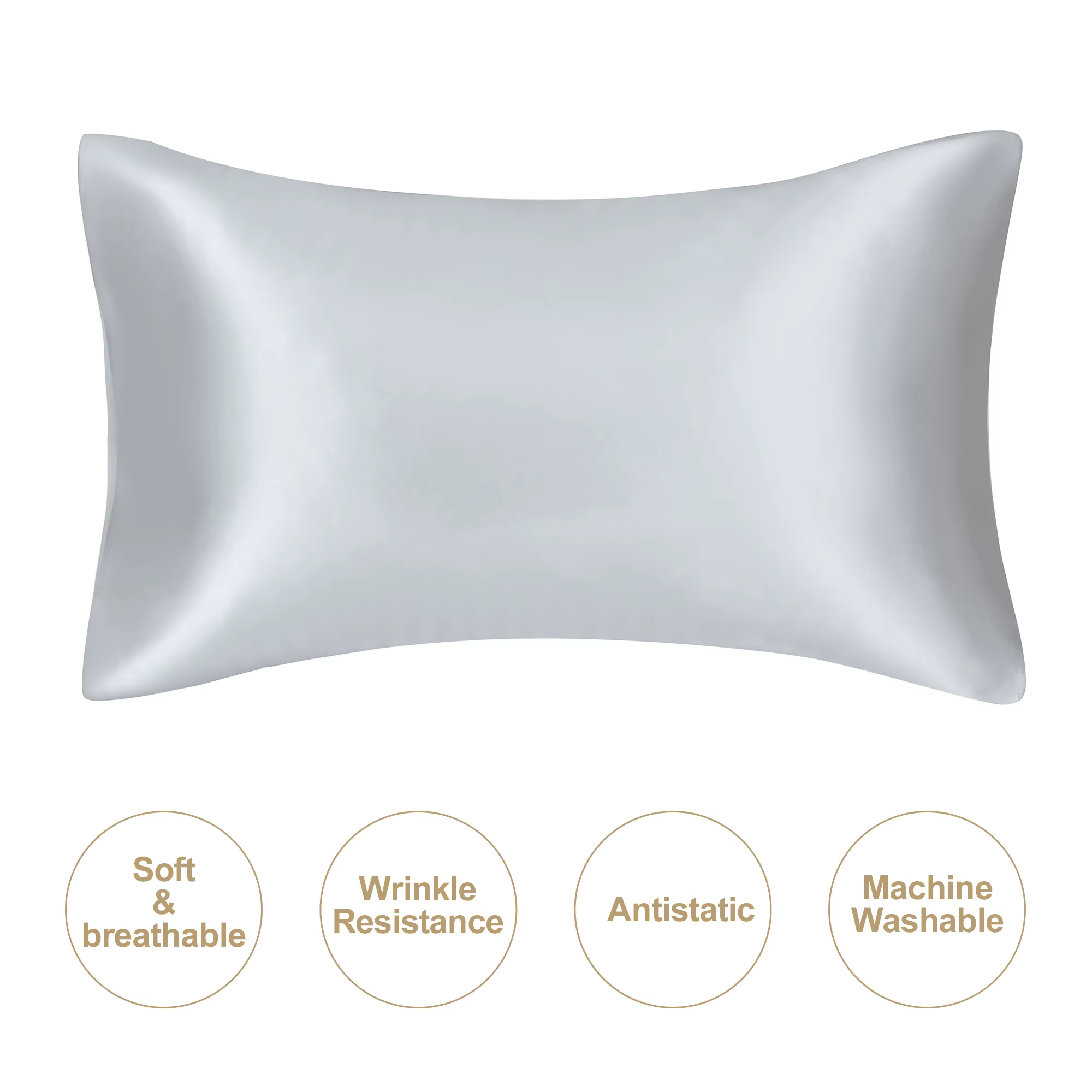 Juwensilk– taie d'oreiller en soie naturelle, taie d'oreiller en soie mûre, tache soyeuse, standard 