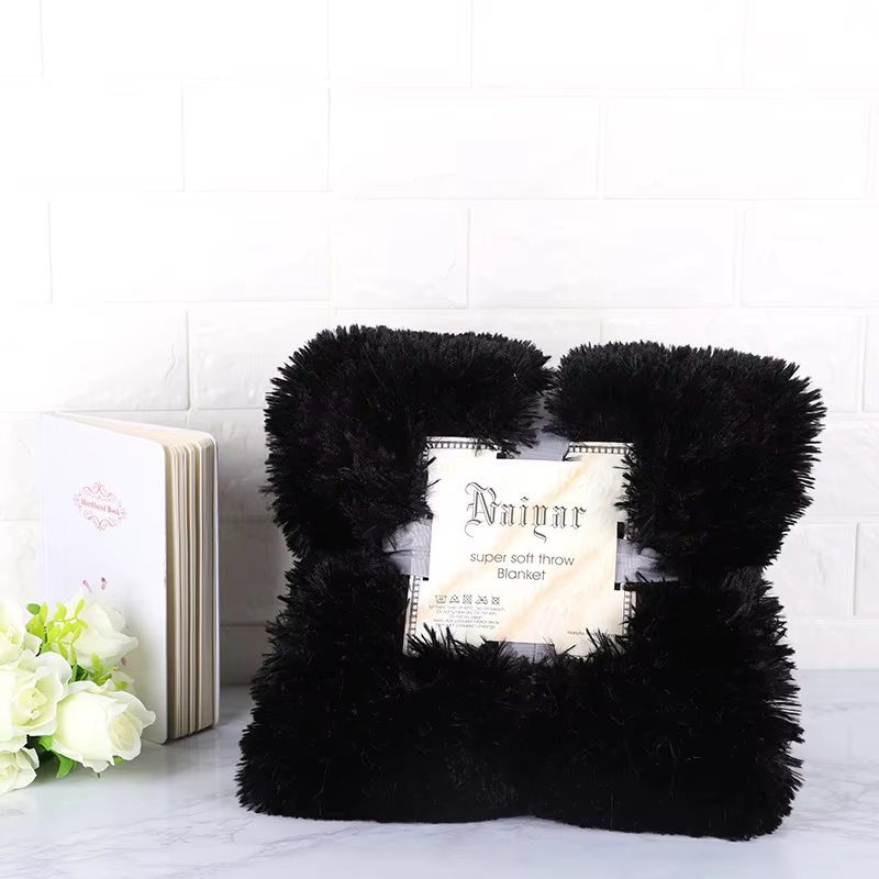 Couverture en fourrure super douce et chaude, drap de lit moelleux, couvertures de canapé shaggy, co