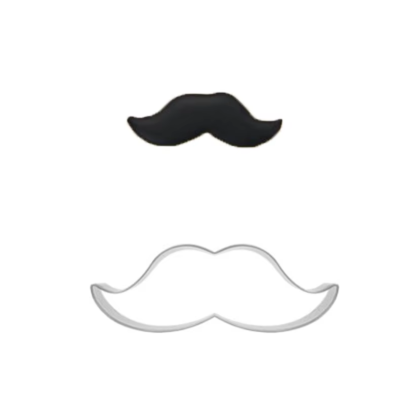 Emporte-pièce en acier inoxydable pour pâtisserie, moustache, moule à biscuits en métal, outils de d