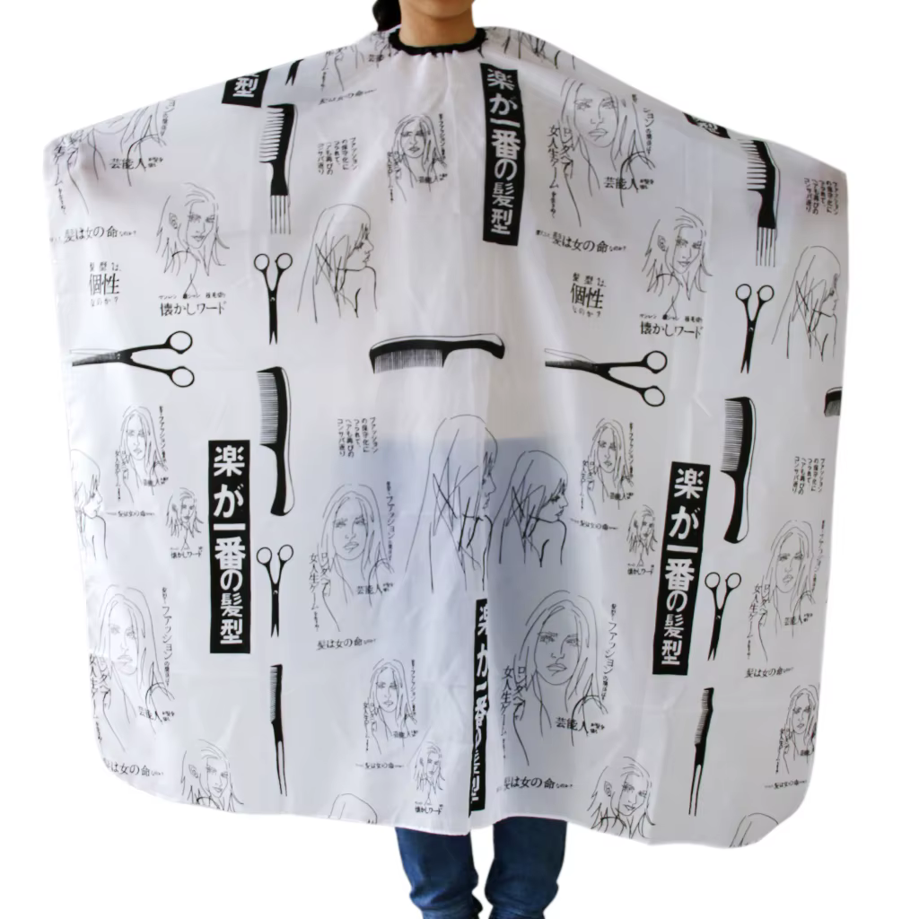 Cape de coiffure professionnelle pour salon de coiffure, robe de barbier, couverture de embaupour co