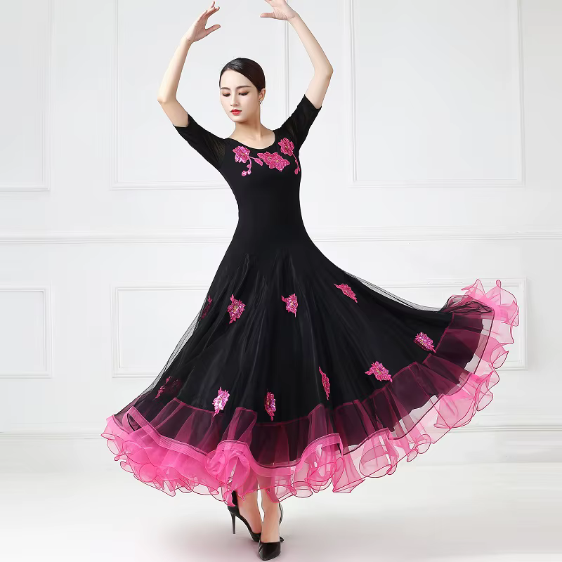 Robe de brevde Salle de Bal pour Femme, Costume de Valse et Tango Élégant, de Haute Qualité, pour Co