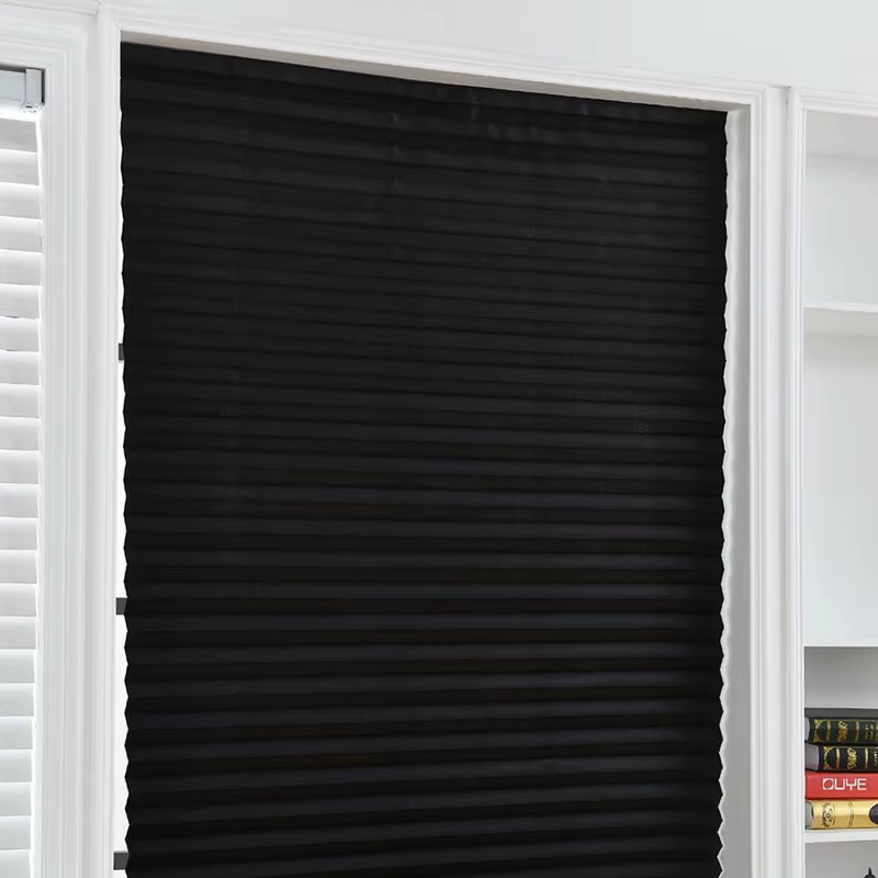 Stores Non tissés pliants et plissés, rideaux occultants pour balcon de cuisine, chambre à coucher, 