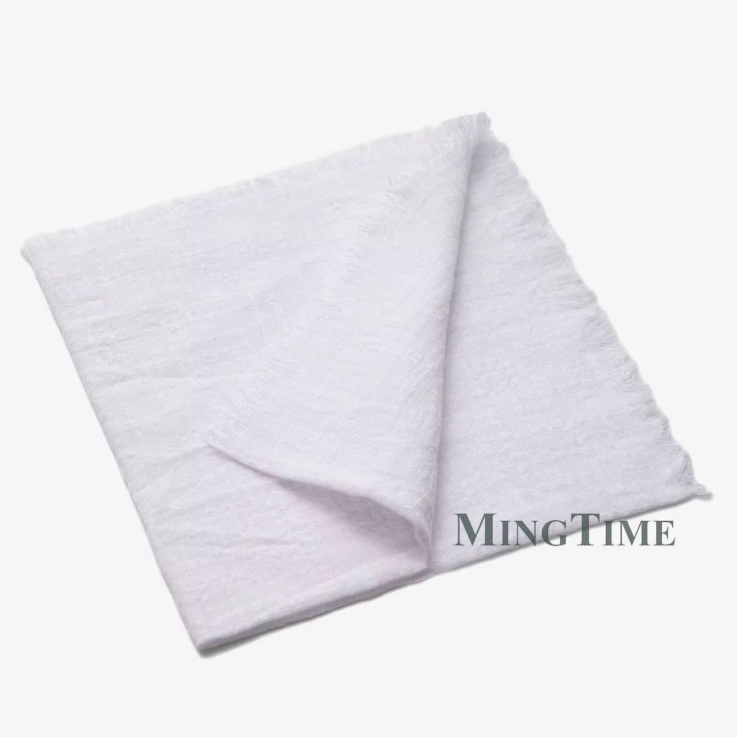 Serviette de Table Rustique en Gaze de Coton, Torchon Hanky, Napperons de Salle à Manger, Fourniture
