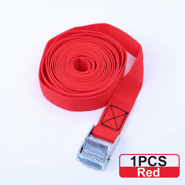 Ceinture d'arrimage à boucle de 2M, sangles de chargement avec boucle en métal, corde de remorquage,