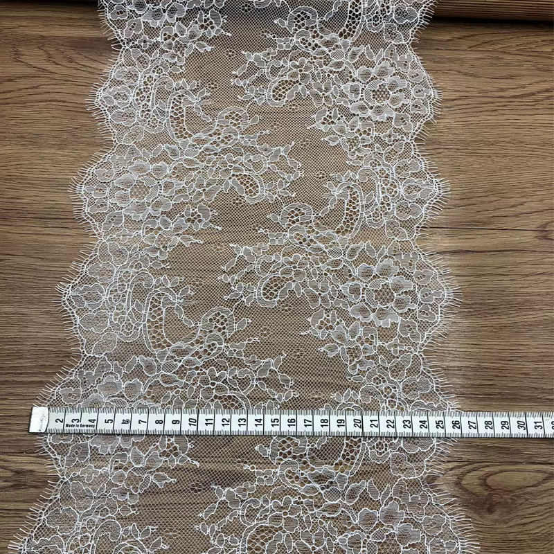 Cils bilatéraux en dentelle, accessoires noirs et blancs, doux, décoration de robe en dentelle pour 