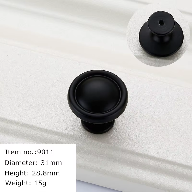 Poignées noires pour meubles boutons et poignées d'armoire poignées de cuisine boutons de tiroir poi