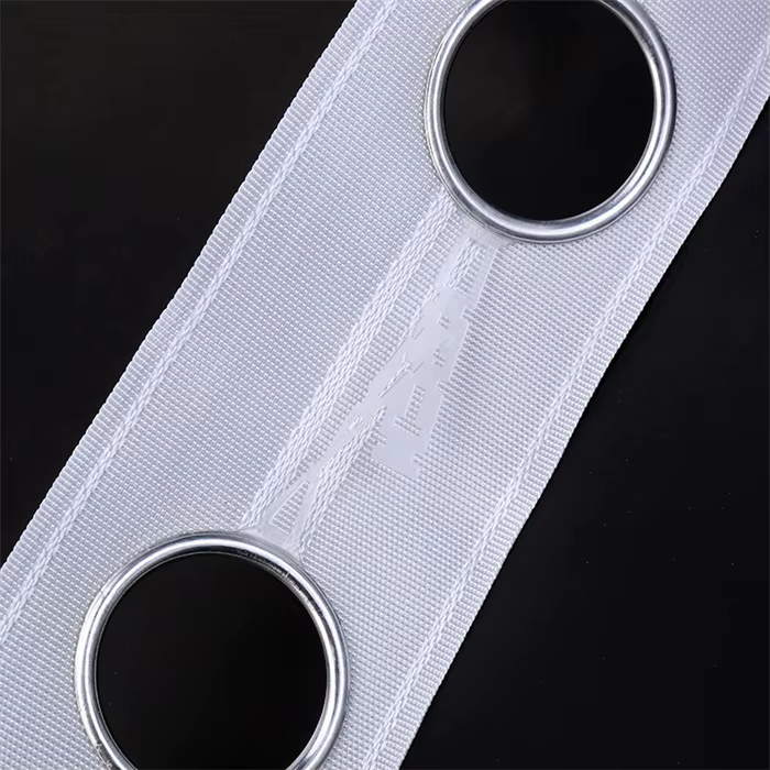 Ruban de rideau à œillets de 14M, ruban supérieur Transparent, 5 anneaux/m, ruban blanc, accessoires