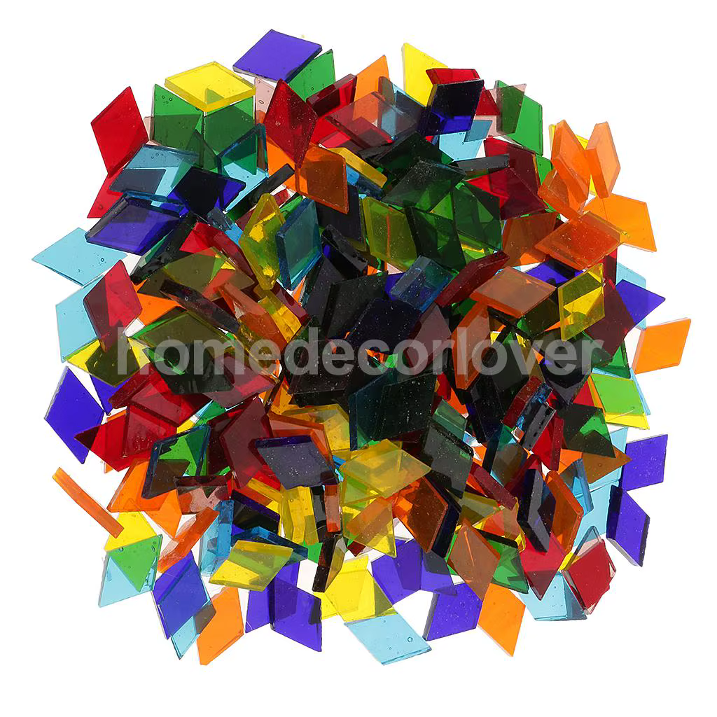 Pièces en verre transparent de couleurs assorties, carreaux de fabrication de mosaïque, Tessera pour
