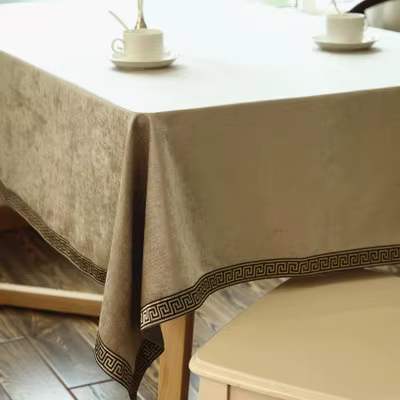 Nappe de table à manger rectangulaire rayée, nappes rectangulaires de luxe et de qualité, de style e