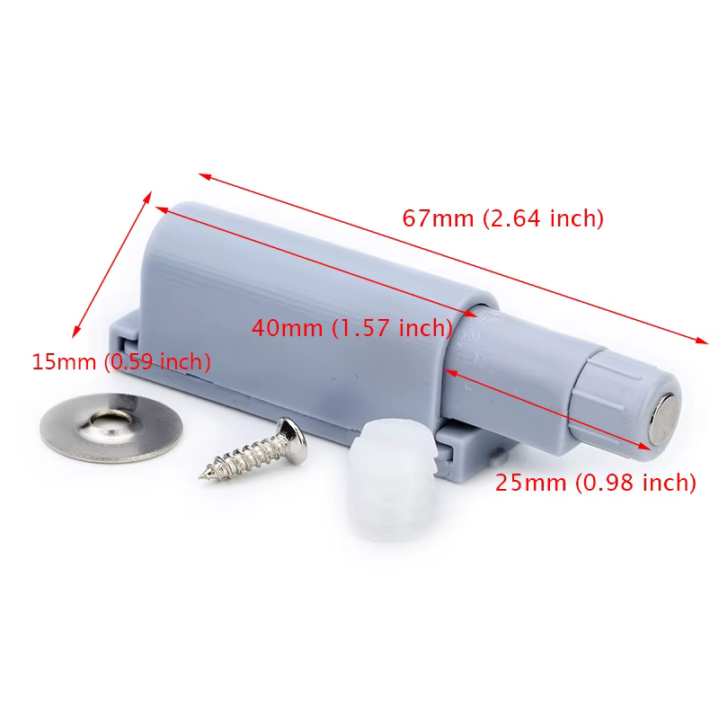 KAK-Arrêt de porte d'armoire de cuisine gris blanc, MELSoft, silencieux, plus proche, pousser pour o