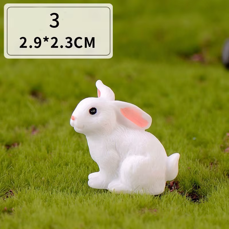 Décoration de Pâques lapin l'inventaire, figurine animale lièvre, artisanat en résine, mini lapin, o