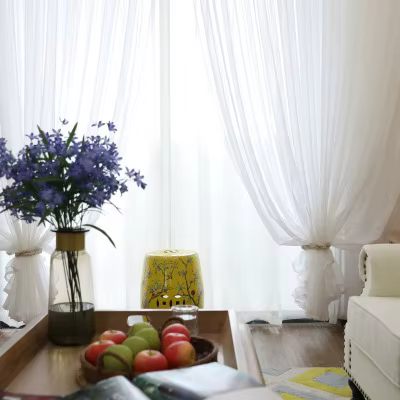 Rideau de fenêtre en tulle sur mesure, rideaux de type, rideaux de chambre à coucher, rideaux de sal
