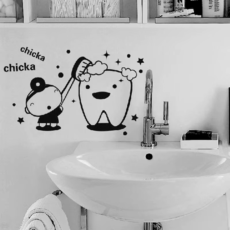 Autocollants muraux amusants en verre pour enfants, imperméables, pour la décoration de la salle de 