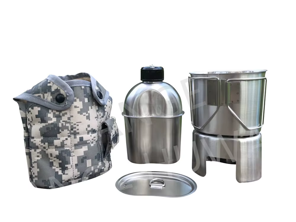 Gesmo Lander-Kit de cantine en acier inoxydable, ensemble d'ustensiles de cuisine avec couvercle