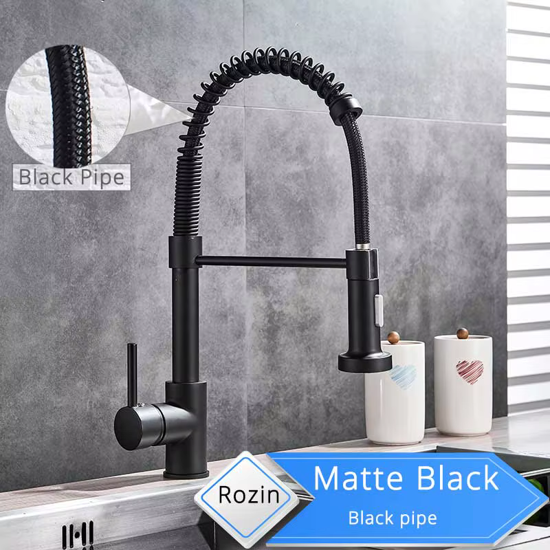 Pulvérisateur flexible en duvet nervuré pour cuisine, robinet d'eau chaude et froide, buse d'évier n
