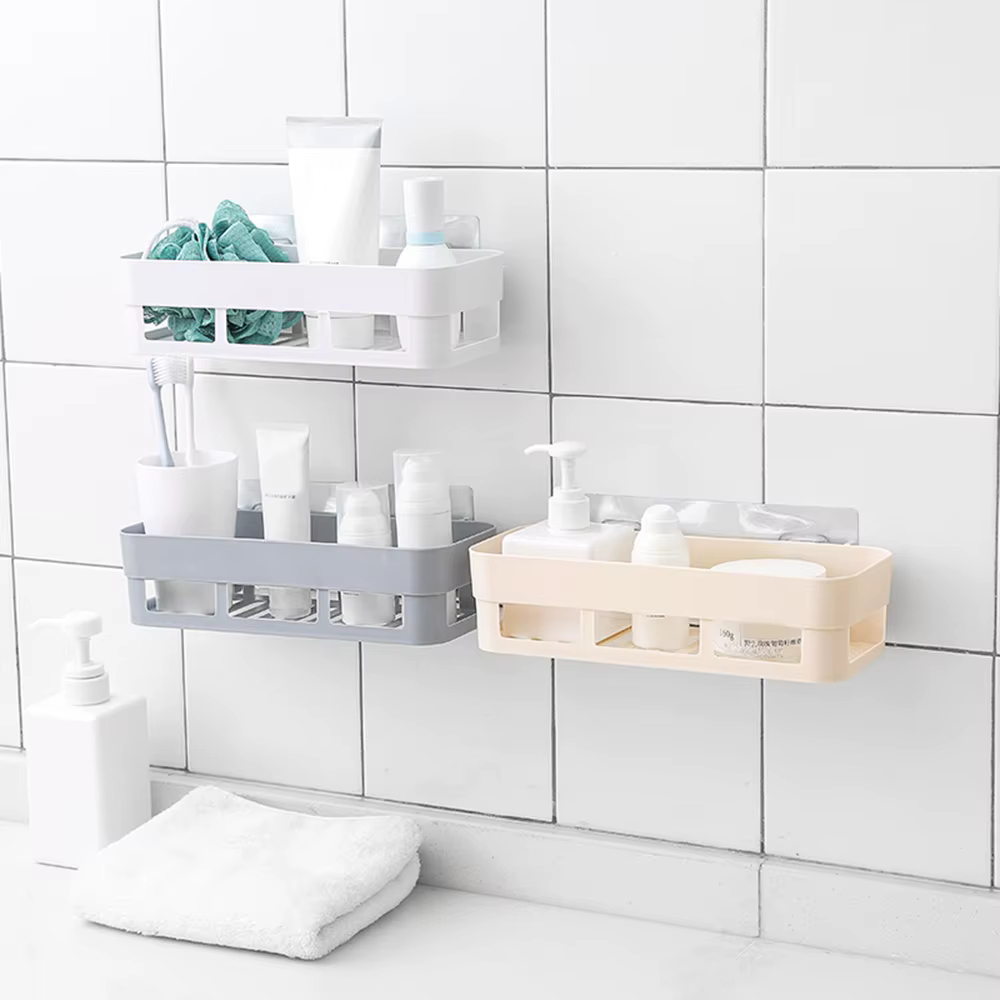 Offre spéciale support de rangement adhésif accessoires de salle de bain étagère de douche d'angle c