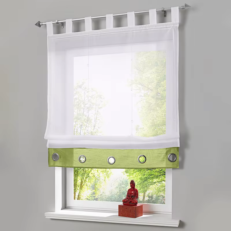 Rideau de fenêtre transparent pour cuisine et salon, panneau de criblage Tyys, ruban environnemental