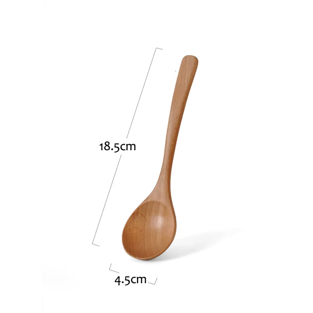 Cuillère en bois cuillère à riz café remuant mélange cuillères à soupe ustensiles de cuisine naturel