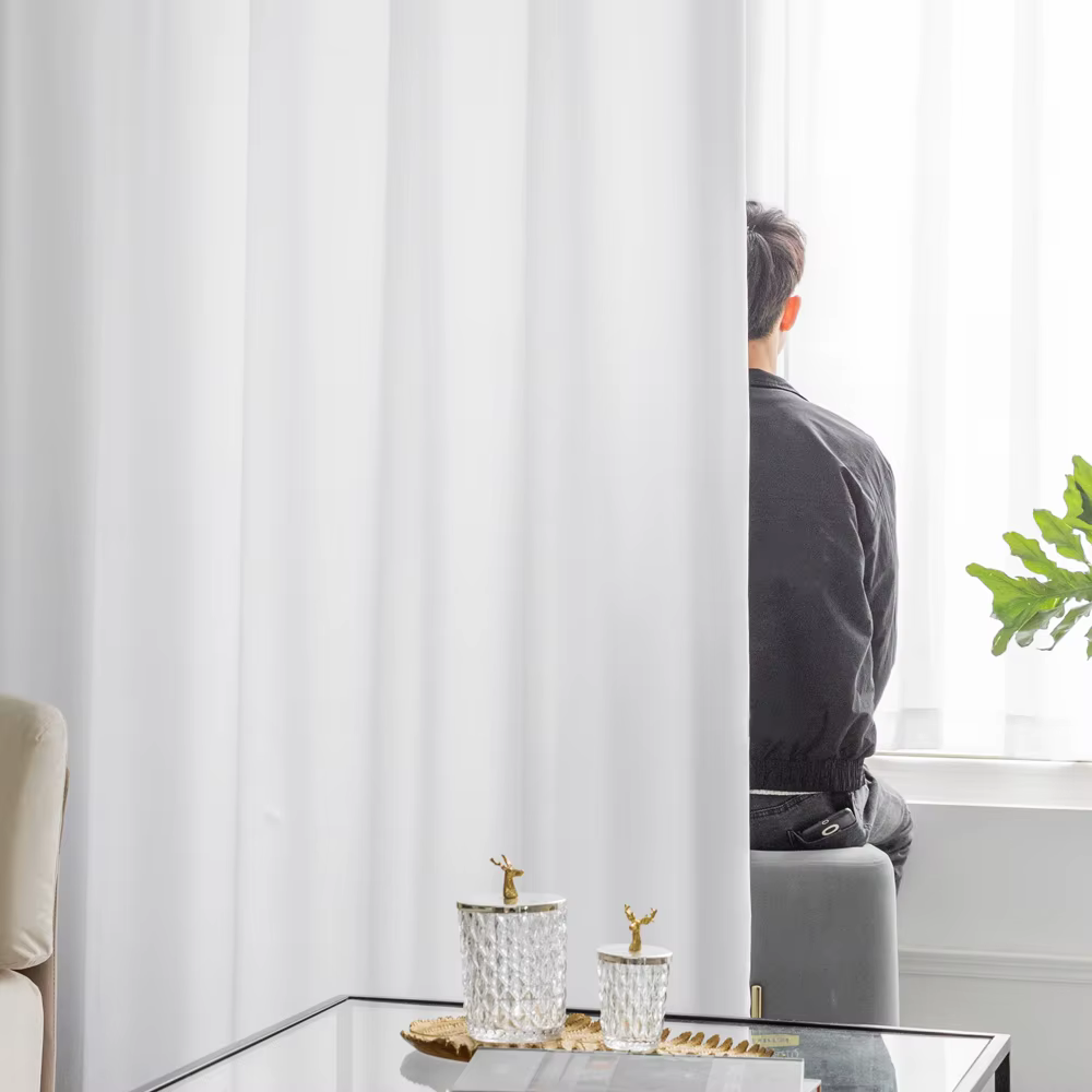 Rideaux transparents blancs luxueux de meilleure qualité, pour chambre à coucher, salon, décoration 
