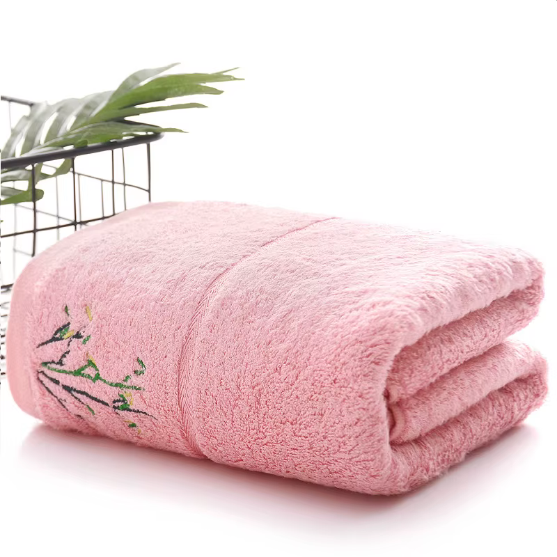 Ensemble de serviettes de bain en fibre de bambou à absorption rapide, gant de toilette doux pour la