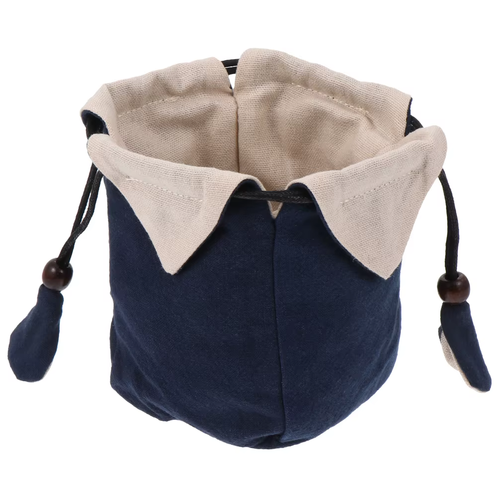 Sac de théière Portable en coton et lin, sac de rangement pour service à thé, pochette de voyage, se
