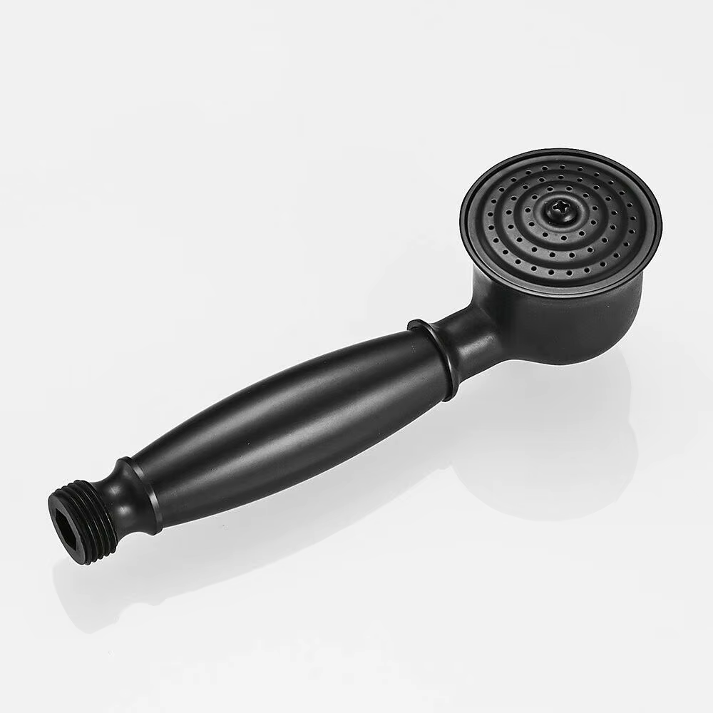 Pommeau de douche pluie rond 8 pouces, salle de bain, douche à main en laiton noir, tuyau de douche 