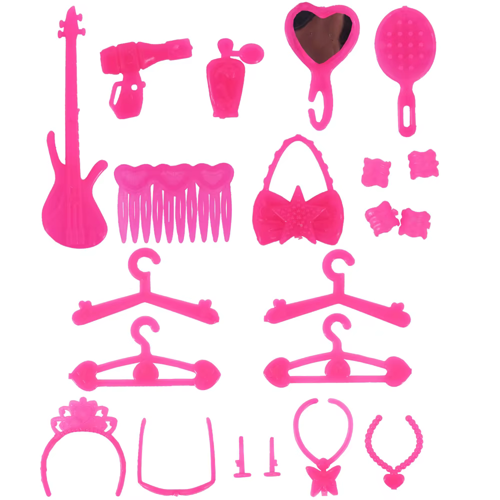 Meubles pour barbie, vêtements de poupée, accessoires, miroir de lit, décoration de maison de poupée