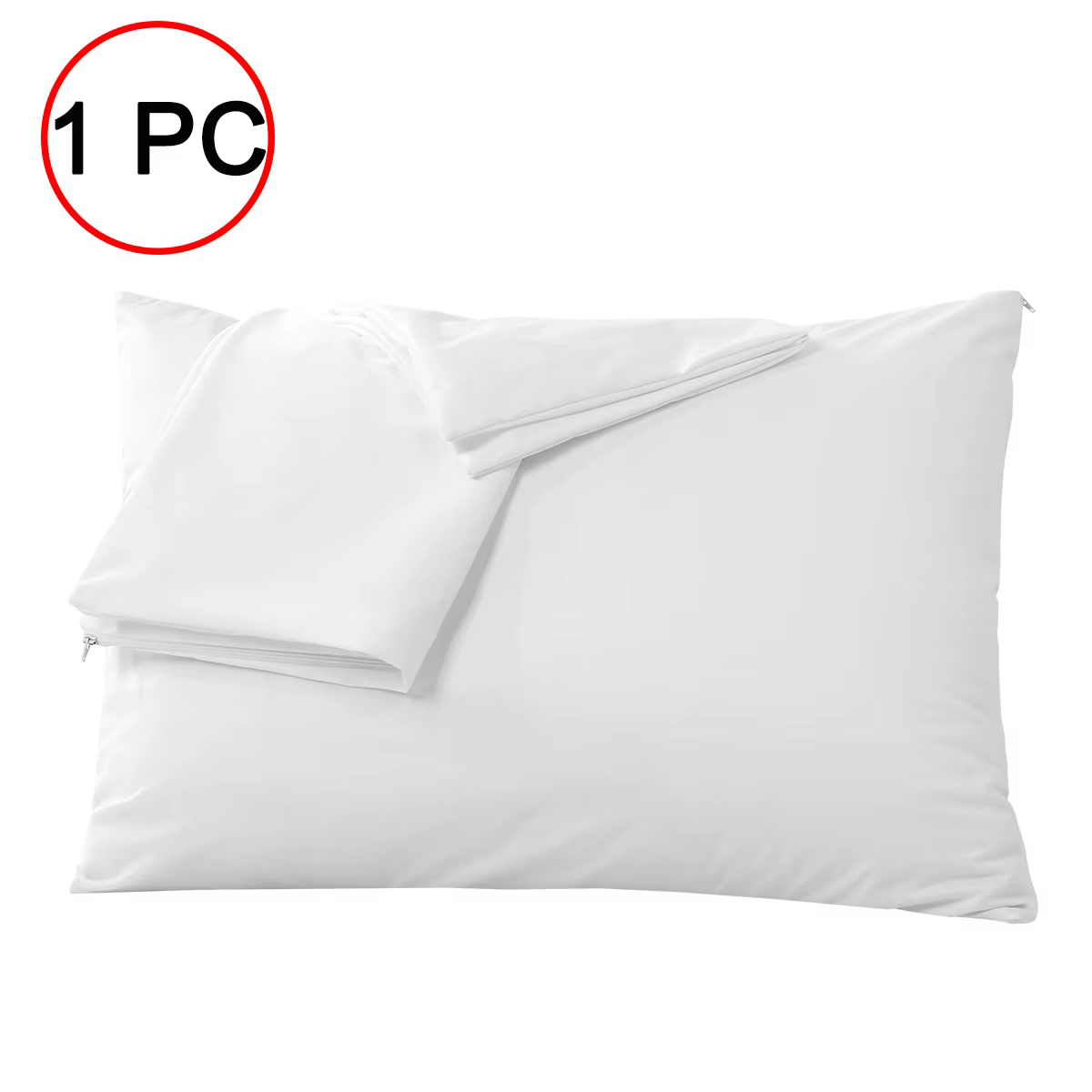 Juste de coussin imperméable lisse, protection contre les allergies, anti-acariens, punaises de lit,