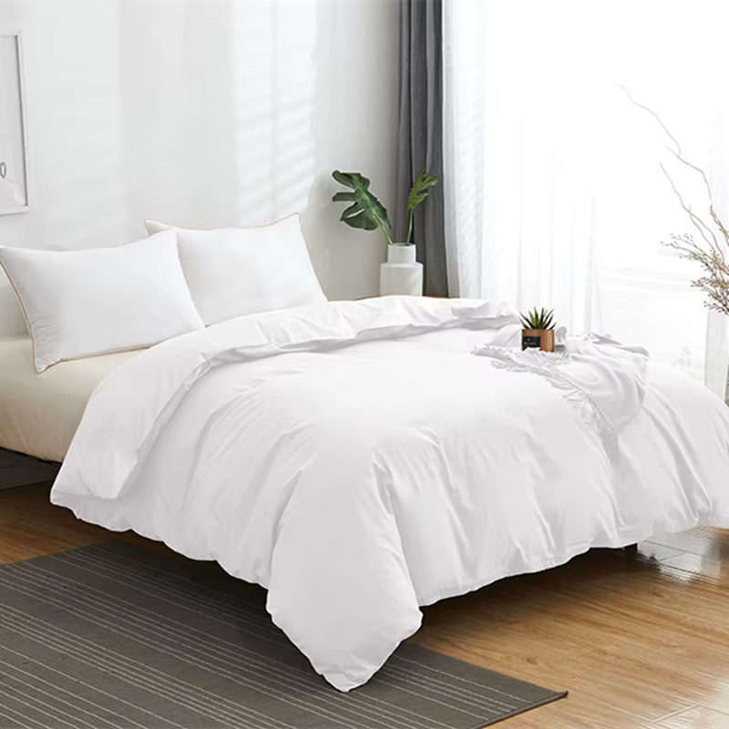 Housse de couette en coton, housse de couette monochrome, simple, Double, King Size, couleur unie, h