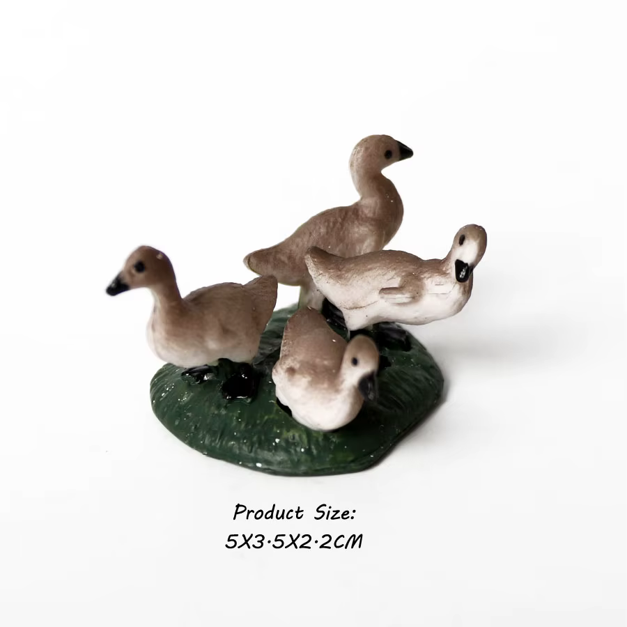 Figurines d'action de ferme de poulet canard d'oie peintes à la main, accessoires de décoration, sta