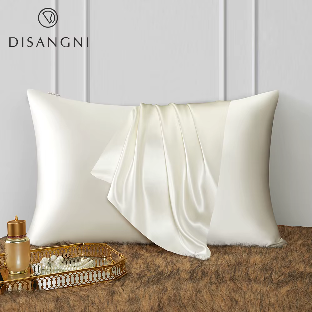 DISANGNI 22 Momme Taie d'oreiller 100 % soie de mûrier naturelle pour cheveux et peau - Pure soie do
