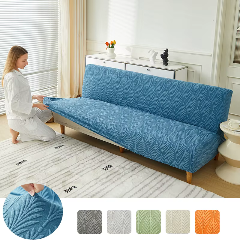 Housse de canapé-lit jacquard tout compris, housses de canapé futon extensibles, protection de canap