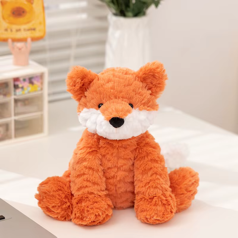 Coussin en peluche renard doux, mignon et amusant, oreiller décoratif pour canapé-lit, bureau, antid