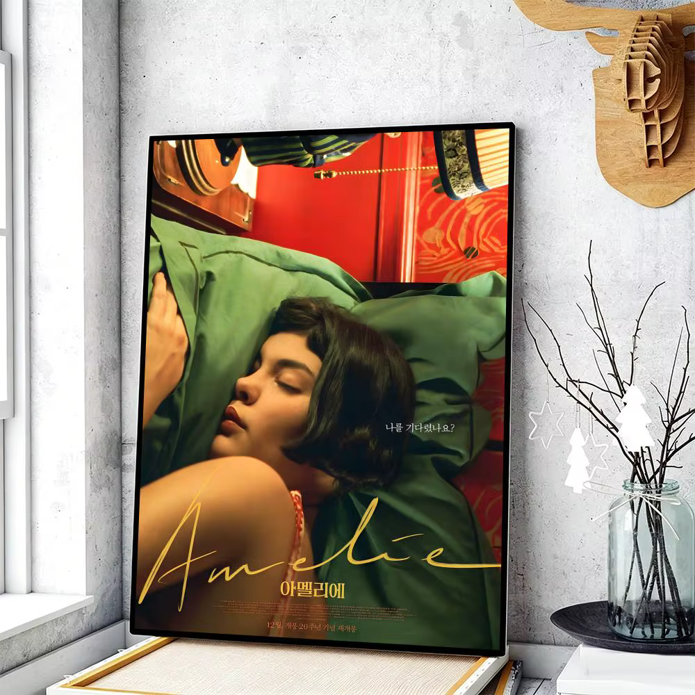 Affiche du film Amélie Poulain, peintures décoratives, tentures murales pour bureau, salon, maison p