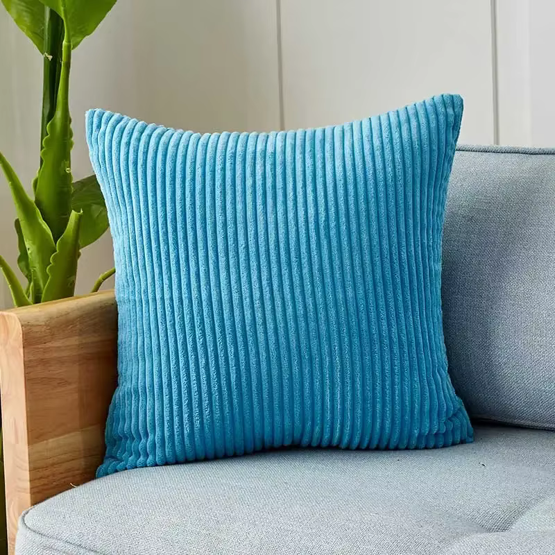 Juste de Coussin Confortable en Velours Côtelé, Décoration Nordique pour la Maison, Salon, Canapé, 4