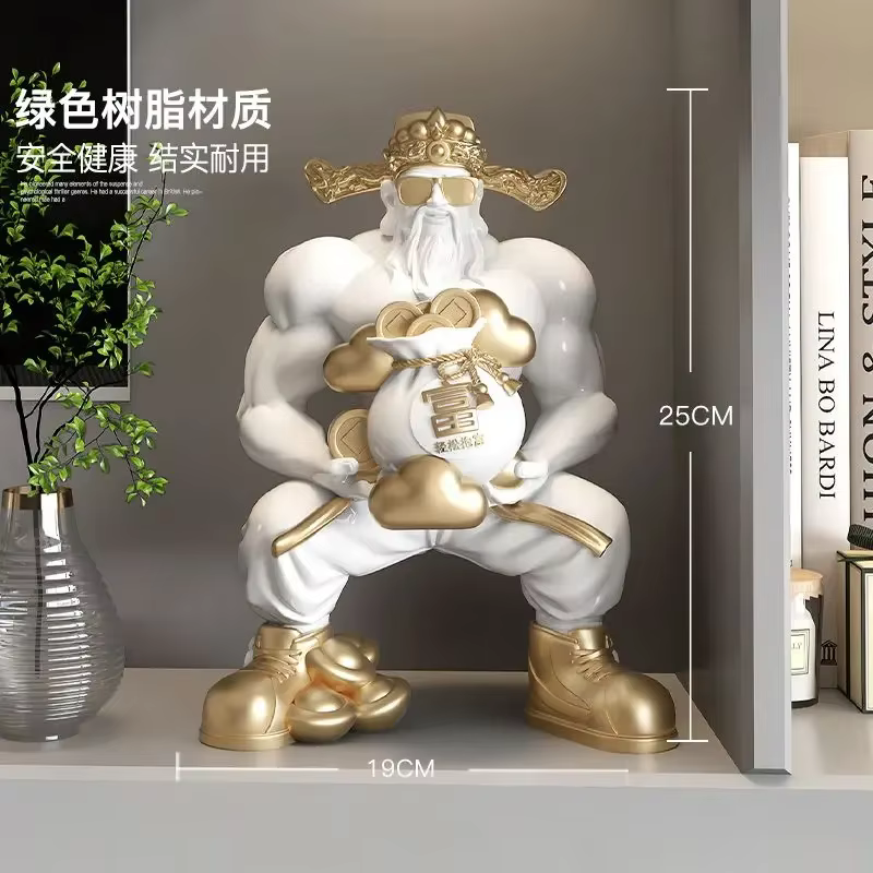 Le Dieu de la richesse présente un cadeau de Noël du Nouvel An, salon, décorations de richesse de bu