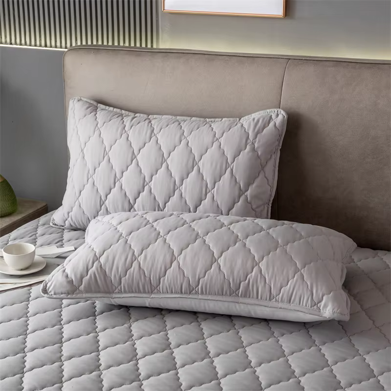 Taie d'oreiller imperméable rembourrée en coton brossé, ensemble une pièce/2 pièces, housse de couss