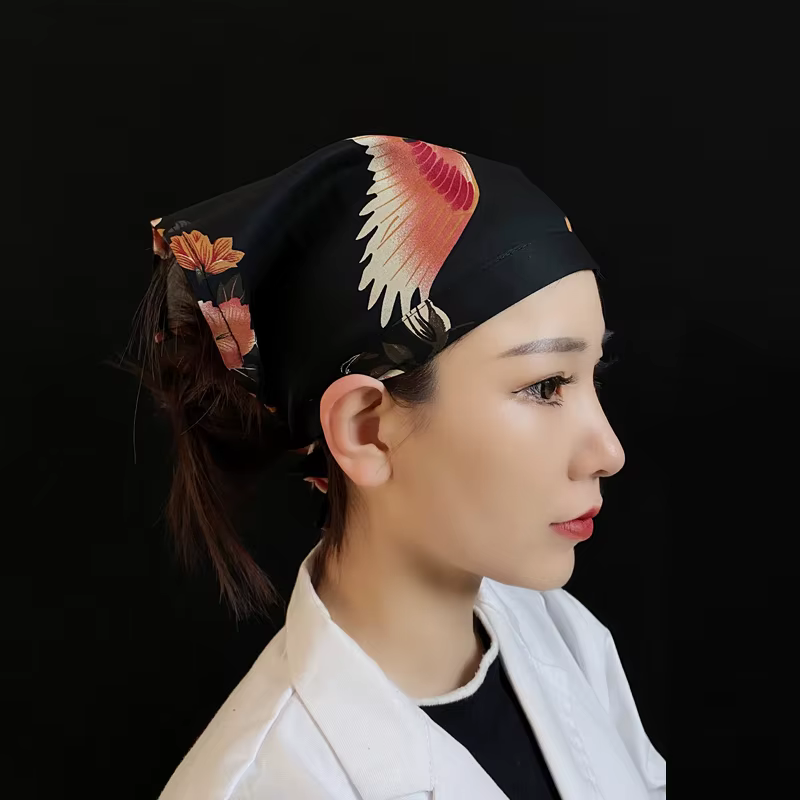 Chapeau de Chef japonais, casquette de Cuisine, serveur de Restaurant, Sushi, foulard de Cuisine, un