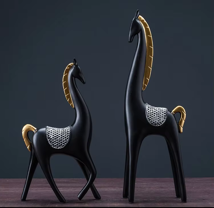 Accessoires de décoration pour la maison, Sculpture artistique de salon, cheval porte-bonheur, armoi