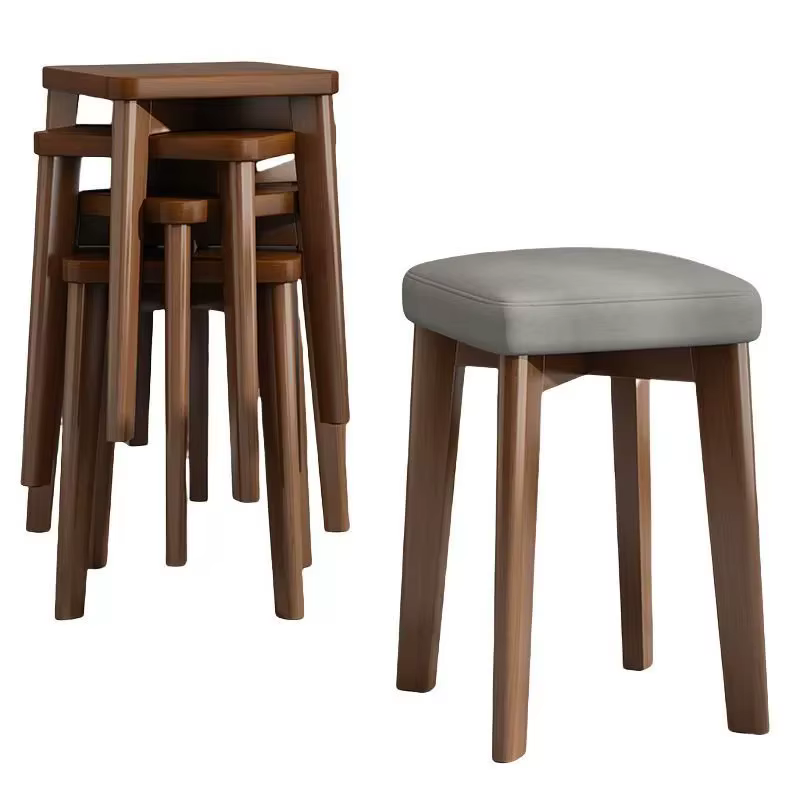 Maison petit tabouret moderne simple table à manger chaise net rouge tabouret rond empilable salle à
