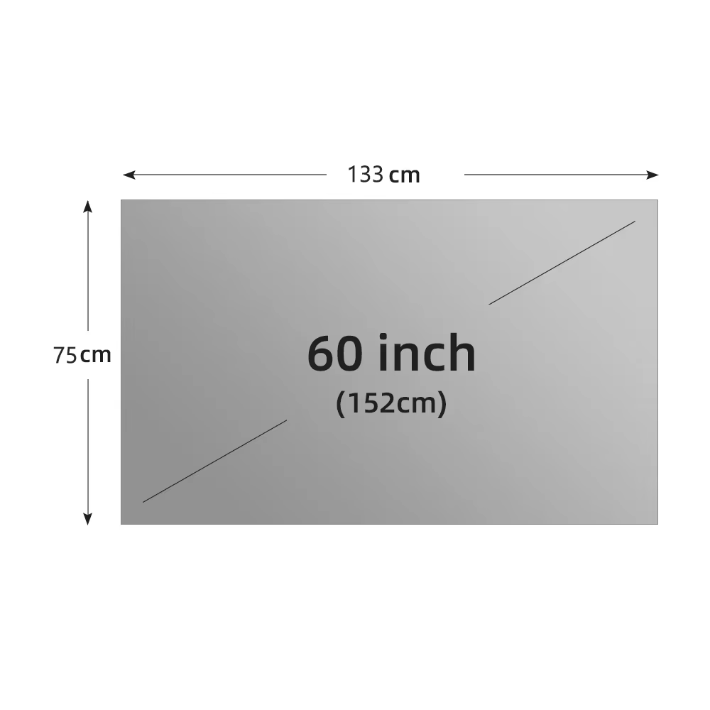 MIXITO écran de projecteur Simple 16:9 rideau Anti-lumière 30 72 84 92 100 106 120 130 133 pouces ma