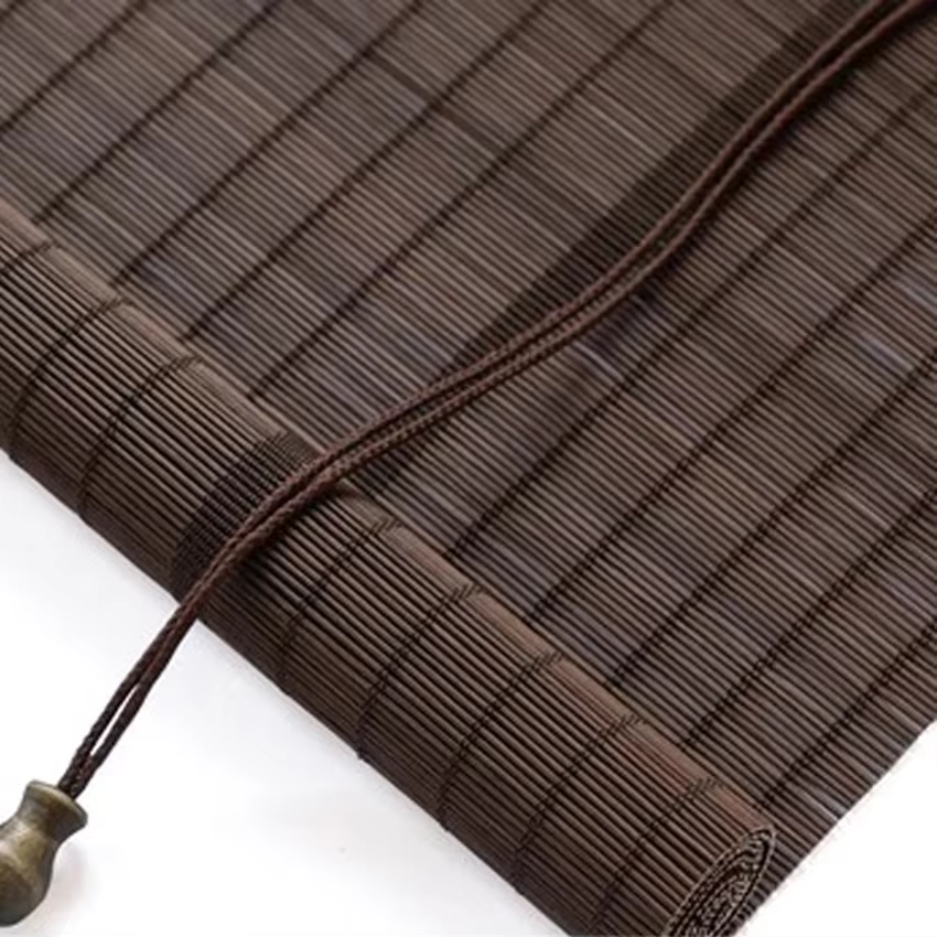 Rideaux roulants en bambou d'intérieur, stores en bambou personnalisés, rideau en bambou fourni en u