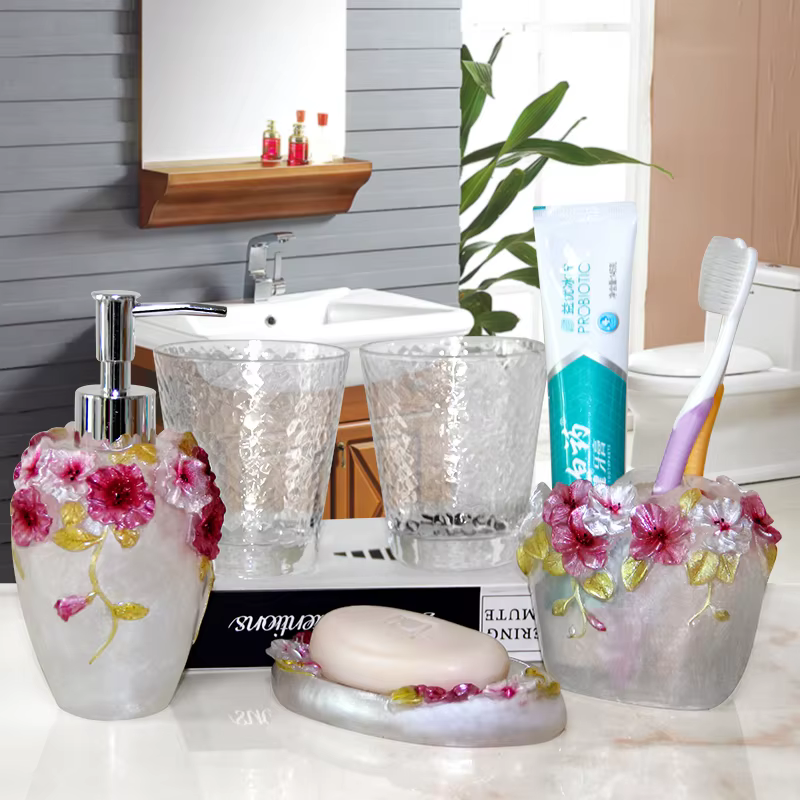 Ensemble d'accessoires romantiques HO5 en résine, décor de mariage, de style européen, à la mode, 5 