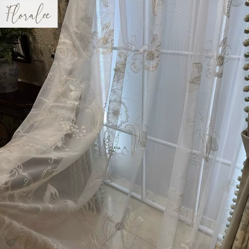 Rideaux de Villa américaine haut de gamme pour salon, rideau de chambre à coucher en Chenille Jacqua