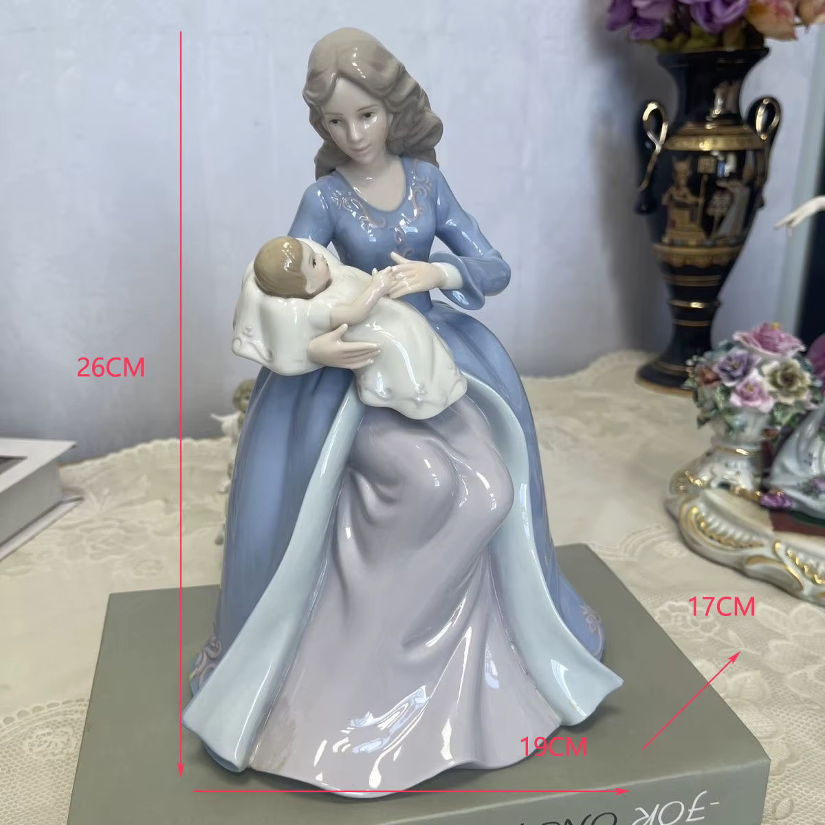 Statues en céramique mère et enfant, ornements, cadeau pour la fête des mères, décoration de salon, 