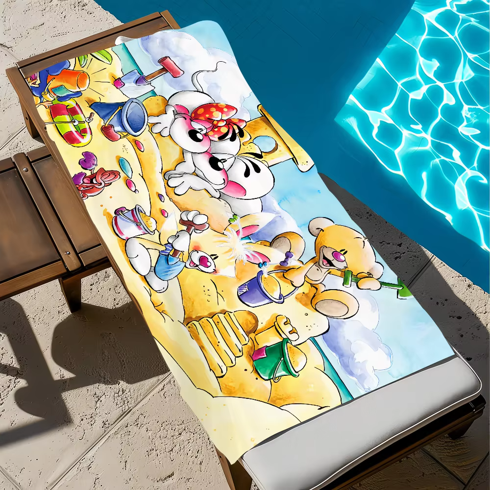 Serviette de plage classique D-DiddlS, motif dessin animé mignon M-Mouse, séchage rapide, douce, pou