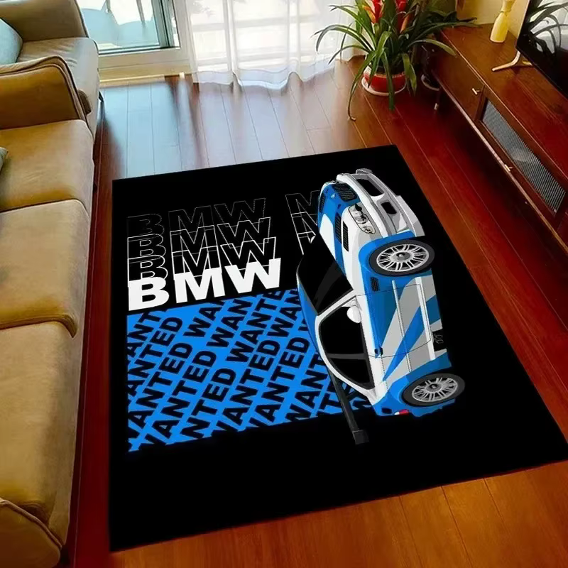 Tapis à motif de voiture de course lavable pour hommes, décoration de canapé, polymère de grande tai