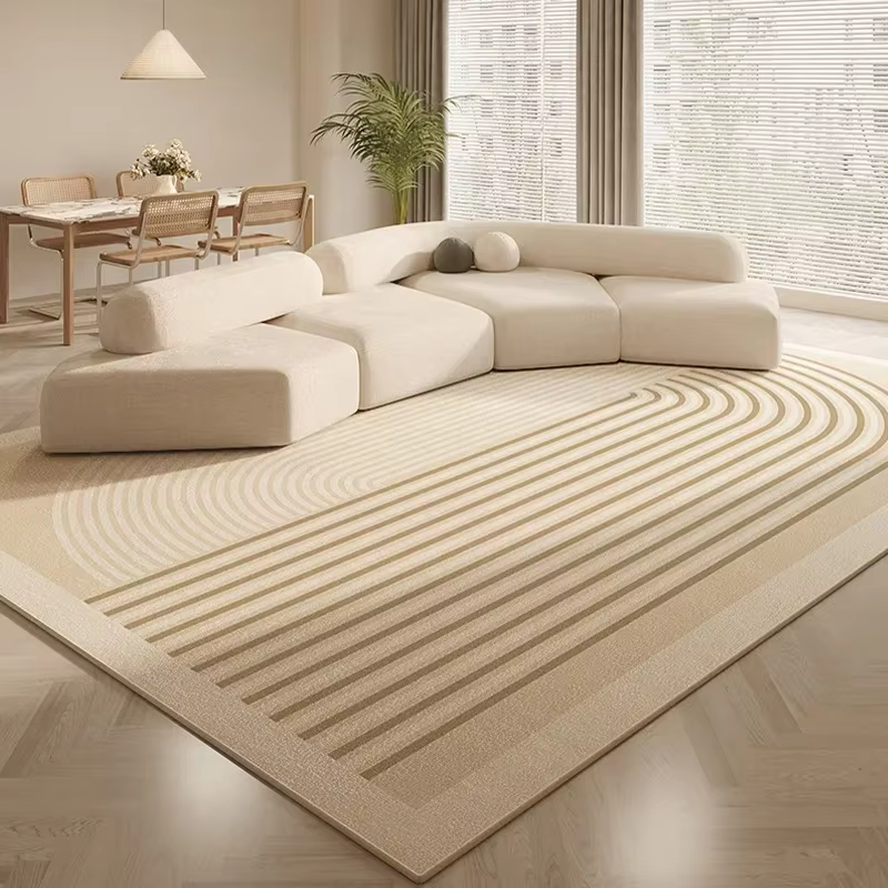 Tapis en velours cristal pour salon, moderne et minimaliste, grande taille, décoration de ligne d'ar