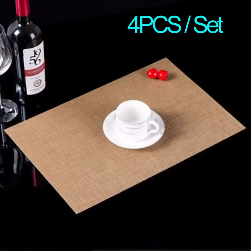 Accueil rétro tapis de Table imperméable Style moderne PVC plat bol support tasse Pad lavable simple