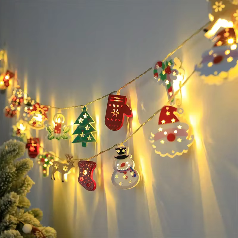 Guirxiété lumineuse LED dégradée à piles, fauve, gants, cloche, lumière, salon, chambre à coucher, d